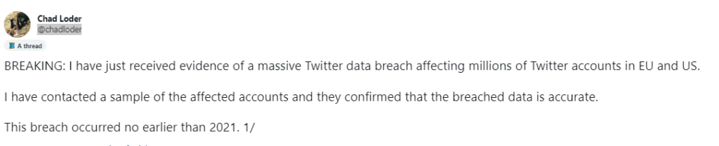 Twitter Data Breach